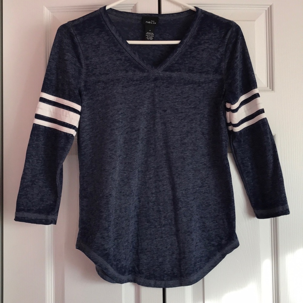 Navy Blue V-Neck T-Shirt
